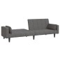 vidaXL Divano Letto a 2 Posti con 2 Cuscini Grigio Chiaro in Tessuto vidaXL Divano Letto a 2 Posti con 2 Cuscini Grigio Chiaro in Tessuto