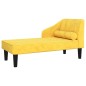 vidaXL Sdraio con Capezzale Giallo in Velluto
