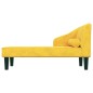 vidaXL Sdraio con Capezzale Giallo in Velluto