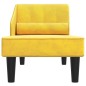 vidaXL Sdraio con Capezzale Giallo in Velluto