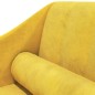vidaXL Sdraio con Capezzale Giallo in Velluto