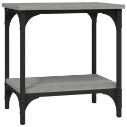 Tavolino Grigio Sonoma 40x30x42 cm in Legno Multistrato