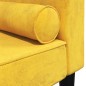 vidaXL Sdraio con Capezzale Giallo in Velluto