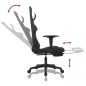 vidaXL Sedia da Gaming Massaggio e Poggiapiedi Tessuto Nero e Bianco vidaXL Sedia da Gaming Massaggio e Poggiapiedi Tessuto Nero e Bianco