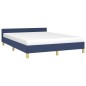 vidaXL Giroletto con Testiera senza Materasso Blu 140x190 cm Tessuto vidaXL Giroletto con Testiera senza Materasso Blu 140x190 cm Tessuto