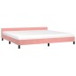 vidaXL Giroletto con Testiera senza Materasso Rosa 200x200 cm Velluto vidaXL Giroletto con Testiera senza Materasso Rosa 200x200 cm Velluto