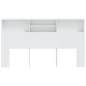 Testiera con Contenitore Bianco 180x19x103,5 cm Testiera con Contenitore Bianco 180x19x103,5 cm