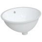 vidaXL Lavandino da Bagno Bianco 49x40,5x21 cm Ovale in Ceramica vidaXL Lavandino da Bagno Bianco 49x40,5x21 cm Ovale in Ceramica