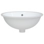 vidaXL Lavandino da Bagno Bianco 49x40,5x21 cm Ovale in Ceramica vidaXL Lavandino da Bagno Bianco 49x40,5x21 cm Ovale in Ceramica