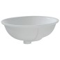 vidaXL Lavandino da Bagno Bianco 49x40,5x21 cm Ovale in Ceramica vidaXL Lavandino da Bagno Bianco 49x40,5x21 cm Ovale in Ceramica