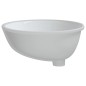 vidaXL Lavandino da Bagno Bianco 49x40,5x21 cm Ovale in Ceramica vidaXL Lavandino da Bagno Bianco 49x40,5x21 cm Ovale in Ceramica