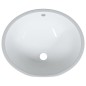 vidaXL Lavandino da Bagno Bianco 49x40,5x21 cm Ovale in Ceramica vidaXL Lavandino da Bagno Bianco 49x40,5x21 cm Ovale in Ceramica