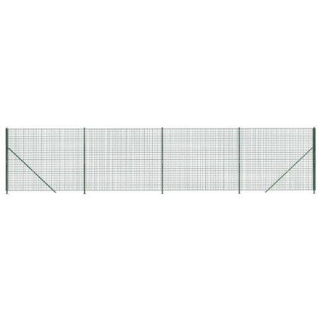 vidaXL Recinzione Metallica con Flangia Verde 1,8x10 m