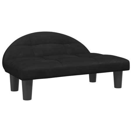 vidaXL Lettino per Cani Nero 70x52x30 cm in Velluto