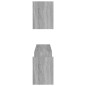 Scaffali da Parete 2 pz Grigio Sonoma 100x15x20 cm Multistrato