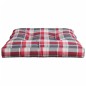 vidaXL Cuscino per Pallet a Quadri Rossi 70x70x12 cm in Tessuto
