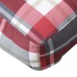 vidaXL Cuscino per Pallet a Quadri Rossi 70x70x12 cm in Tessuto