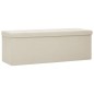 vidaXL Cassapanca Pieghevole Bianco Crema in Simil Lino vidaXL Cassapanca Pieghevole Bianco Crema in Simil Lino