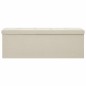 vidaXL Cassapanca Pieghevole Bianco Crema in Simil Lino vidaXL Cassapanca Pieghevole Bianco Crema in Simil Lino