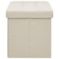 vidaXL Cassapanca Pieghevole Bianco Crema in Simil Lino vidaXL Cassapanca Pieghevole Bianco Crema in Simil Lino