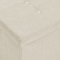 vidaXL Cassapanca Pieghevole Bianco Crema in Simil Lino vidaXL Cassapanca Pieghevole Bianco Crema in Simil Lino