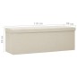 vidaXL Cassapanca Pieghevole Bianco Crema in Simil Lino vidaXL Cassapanca Pieghevole Bianco Crema in Simil Lino