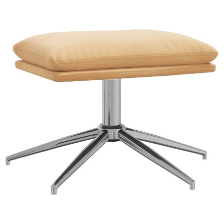 vidaXL Poggiapiedi Crema 60x60x35 cm in Microfibra