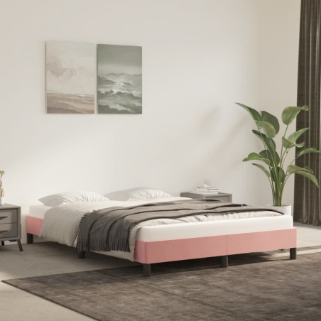 vidaXL Giroletto Rosa 140x190 cm in Velluto