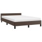 vidaXL Giroletto con Testiera Marrone 120x200 cm in Similpelle vidaXL Giroletto con Testiera Marrone 120x200 cm in Similpelle