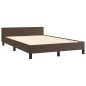 vidaXL Giroletto con Testiera Marrone 120x200 cm in Similpelle vidaXL Giroletto con Testiera Marrone 120x200 cm in Similpelle