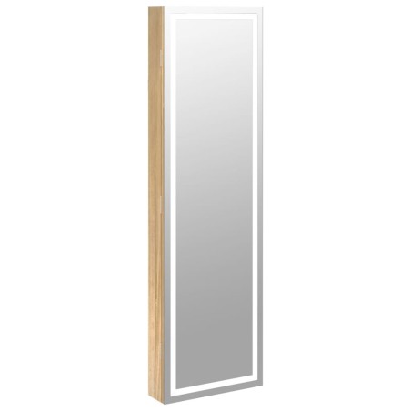 vidaXL Armadio Portagioie a Specchio con Luci LED a Parete