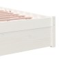 vidaXL Giroletto Bianco 100x200 cm in Legno Massello di Pino vidaXL Giroletto Bianco 100x200 cm in Legno Massello di Pino