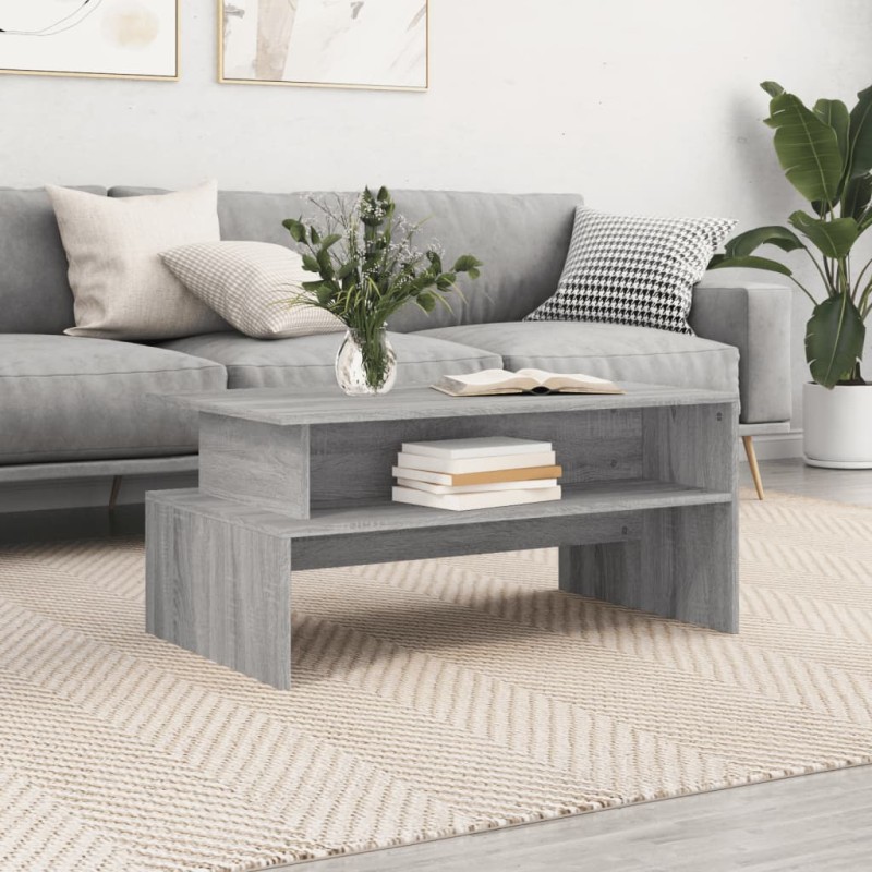 vidaXL Tavolino Salotto Grigio Sonoma 90x55x42,5 cm Legno Multistrato