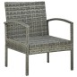 vidaXL Set da Bistrot 3 pz con Cuscini in Polyrattan Grigio