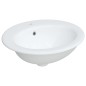 vidaXL Lavandino da Bagno Bianco 52x46x20 cm Ovale in Ceramica