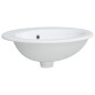 vidaXL Lavandino da Bagno Bianco 52x46x20 cm Ovale in Ceramica