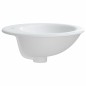 vidaXL Lavandino da Bagno Bianco 52x46x20 cm Ovale in Ceramica