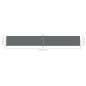 vidaXL Tenda da Sole Laterale Retrattile Antracite 180x1200 cm vidaXL Tenda da Sole Laterale Retrattile Antracite 180x1200 cm