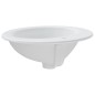 vidaXL Lavandino da Bagno Bianco 52x46x20 cm Ovale in Ceramica