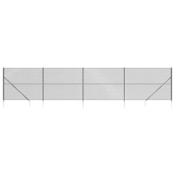 vidaXL Recinzione a Rete con Picchetti Ancoraggio Antracite 2x10 m