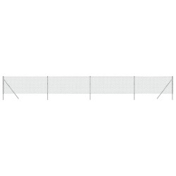 vidaXL Recinzione a Rete Argento 0,8x10 m