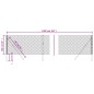vidaXL Recinzione a Rete Argento 1x10 m vidaXL Recinzione a Rete Argento 1x10 m