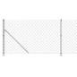 vidaXL Recinzione a Rete con Flangia Argento 0,8x10 m vidaXL Recinzione a Rete con Flangia Argento 0,8x10 m