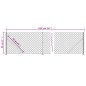 vidaXL Recinzione a Rete con Flangia Argento 0,8x10 m vidaXL Recinzione a Rete con Flangia Argento 0,8x10 m