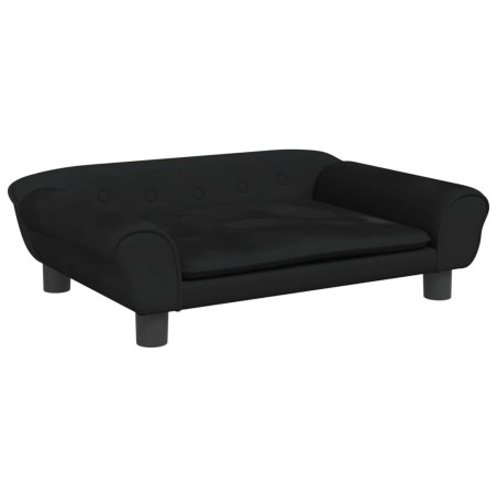vidaXL Lettino per Cani Nero 70x48x22 cm in Velluto