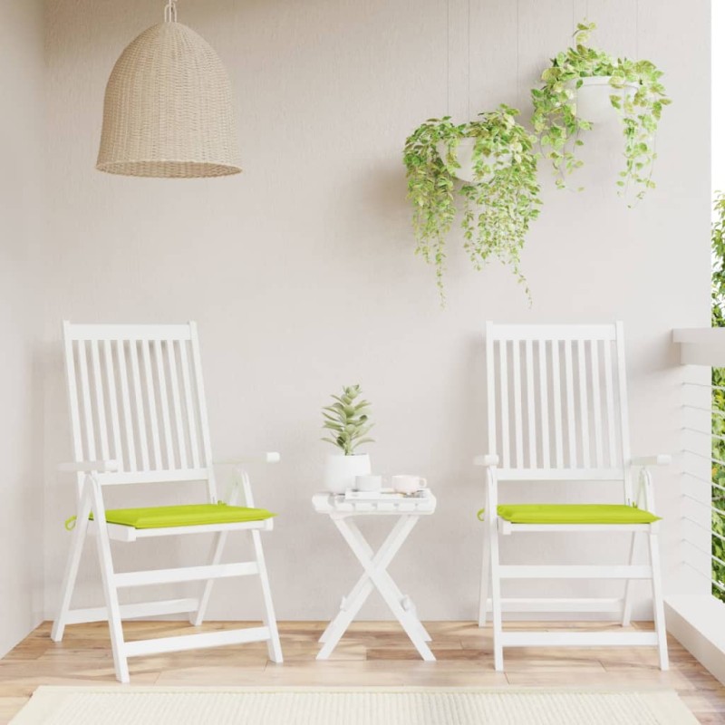vidaXL Cuscini per Sedia 2 pz Verde Intenso 40x40x3 cm Tessuto Oxford