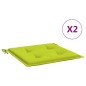 vidaXL Cuscini per Sedia 2 pz Verde Intenso 40x40x3 cm Tessuto Oxford