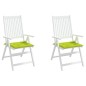vidaXL Cuscini per Sedia 2 pz Verde Intenso 40x40x3 cm Tessuto Oxford