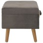 vidaXL Sgabelli con Contenitore 3 pz in Velluto Grigio vidaXL Sgabelli con Contenitore 3 pz in Velluto Grigio