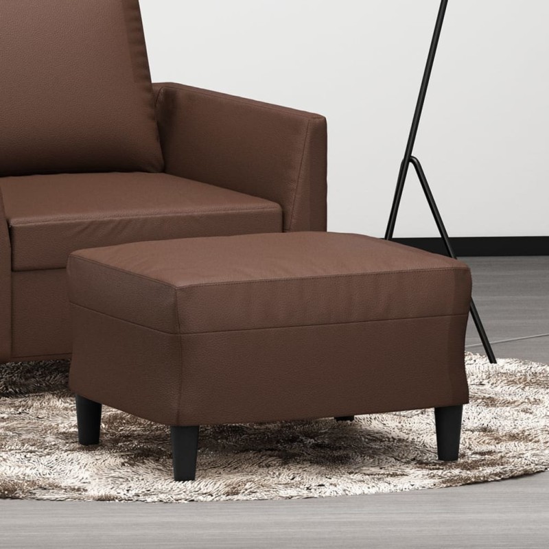 Poggiapiedi Marrone 60x50x41 cm in Similpelle Poggiapiedi Marrone 60x50x41 cm in Similpelle